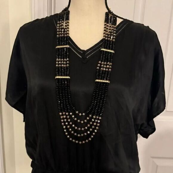 PAKISTANI INDIAN GORGEOUS‎ SPARKLY BRIDAL FORMAL LONG LAYERED NECKLACE MALA - Picture 3 of 9